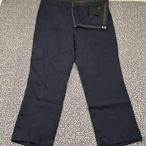 Edwards Dress Pants Men 42x31 Black Straight Flat‎ Front Pocket Uniform